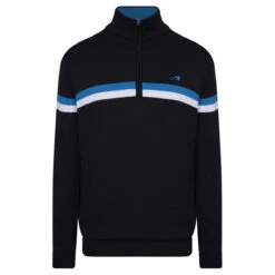 Benross Midlayer Lined KnitW21 MENS HZ L SMALL BLKBURG -Elite Golf Shop 392685 Navy Blue Benross Lined Knit Midlayer 1 2