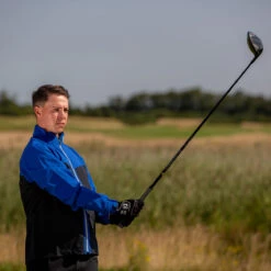 FootJoy FJ Jacket Hydrolite Rain W21 MENS FZ L SMALL ROYBLKSIL -Elite Golf Shop 393732 RoyalBlackSilver FootJoy HydroLite Rain Jacket 7