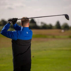 FootJoy FJ Jacket Hydrolite Rain W21 MENS FZ L SMALL ROYBLKSIL -Elite Golf Shop 393732 RoyalBlackSilver FootJoy HydroLite Rain Jacket 9