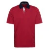 Golfino Polo Collar W21 MENS SS SMALL CRIMSONRD -Elite Golf Shop 393903 red 1