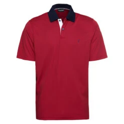 Golfino Polo Collar W21 MENS SS SMALL CRIMSONRD