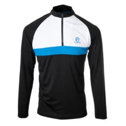 Fazer Midlayer Bere CB W21 MENS LS SMALL BLAKWHITE -Elite Golf Shop 394289 black fazer bere midlayer 1