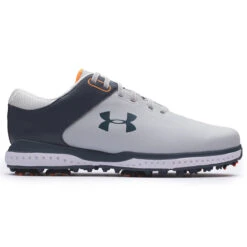 Under Armour UA Medal RST S22 ATHLETIC 6 WHTBLKBLK -Elite Golf Shop 396114 HaloGray Downpour Downpour Under Armour Mens Medal RST Waterproof Spiked Golf Shoes 1