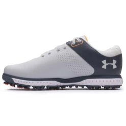 Under Armour UA Medal RST S22 ATHLETIC 6 WHTBLKBLK -Elite Golf Shop 396114 HaloGray Downpour Downpour Under Armour Mens Medal RST Waterproof Spiked Golf Shoes 2
