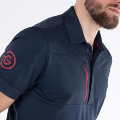 Galvin Green GGreen Polo Morton W21 MENS SS SMALL NAVYRED -Elite Golf Shop 396754 Navy Red Galvin Green Morton Polo Shirt 3