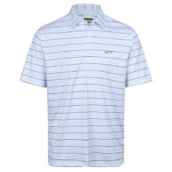 Greg Norman Gnorman Polo Stripe S22 MENS SS SMALL LLCMST -Elite Golf Shop 397199 white 1 1