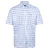 Greg Norman Gnorman Polo Stripe S22 MENS SS SMALL WHTE -Elite Golf Shop 397199 white 1