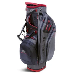 Big Max Dri Lite Hybrid 2 Bag UNISEX CHARCOAL BLACK RED -Elite Golf Shop 397580 Charcoal Black Red BIG MAX Dri Lite Hybrid 2 Stand Bag 5