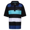 Stromberg Polo Beat Stripe S22 JNR SS 7Y-8Y BLK/BL/WH -Elite Golf Shop 397757 black 1