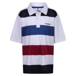 Stromberg Polo Beat Stripe S22 JNR SS 7Y-8Y BLK/BL/WH -Elite Golf Shop 397757 white 1