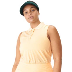 Rohnisch Polo Rumi S22 LADIES SL X.LARGE SPRINGBUD -Elite Golf Shop 398074 Apricot Rohnisch Rumi Sleeveless Ladies Polo Shirt 1