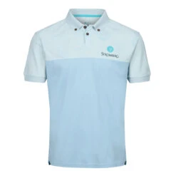 Ocean Tee Polo Colab Half S22 MENS SS SMALL BRIGHTWHT -Elite Golf Shop 398225 blue glow 1