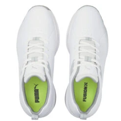 PUMA Golf Puma Fusion FX Tech S22 ATHLETIC 7 WHTSILHIG -Elite Golf Shop 399393 White Silver HighRise PUMA Golf Fusion FX Tech Shoes 5