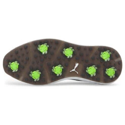 PUMA Golf Puma Ignite Articulate LthrS22 ATHLETIC 7 WHTSILVER -Elite Golf Shop 399520 Black Silver PUMA Golf IGNITE Articulate Leather Shoes 3