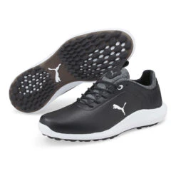 PUMA Golf Puma Ignite Pro S22 ATHLETIC 7 WHTSILHIG -Elite Golf Shop 399544 Black Silver Black PUMA Golf IGNITE Pro Shoes 4