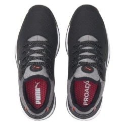 PUMA Golf Puma Proadapt Alphacat S22 ATHLETIC 4 WHTSILPNK -Elite Golf Shop 399566 Black Silver HotCoral PUMA Golf PROADAPT ALPHACAT Ladies Shoes 3