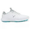 PUMA Golf Puma Ignite Pro S22 ATHLETIC 4 WHTSILBLU -Elite Golf Shop 399583 White Silver Blue PUMA Golf IGNITE Pro Ladies Shoes 1