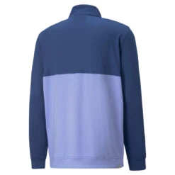 PUMA Golf Puma Midlayer Gamer Colrbk S22 MENS HZ L SMALL CORHIGHRI -Elite Golf Shop 399798 BlazingBlue LavenderPop PUMA Golf Gamer Colorblock Zip Midlayer 2 1
