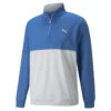PUMA Golf Puma Midlayer Gamer Colrbk S22 MENS HZ L SMALL COBHIGHRI -Elite Golf Shop 399798 Cobalt HighRise PUMA Golf Gamer Colorblock Zip Midlayer 1