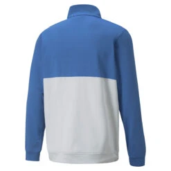 PUMA Golf Puma Midlayer Gamer Colrbk S22 MENS HZ L SMALL COBHIGHRI -Elite Golf Shop 399798 Cobalt HighRise PUMA Golf Gamer Colorblock Zip Midlayer 2