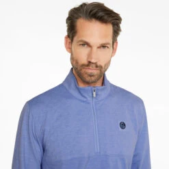 PUMA Golf Puma Windtop AP CS Castle S22 MENS LS SMALL GRY HEATH -Elite Golf Shop 400025 LavenderPop PUMA Golf AP CLOUDSPUN Castle Zip Midlayer 5