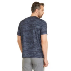 PUMA Golf Puma Tee EGW Cloud PushcartS22 MENS SS SMALL NBBLZHTH -Elite Golf Shop 400229 NavyBlazer Camo PUMA Golf EGW CLOUDSPUN Pushcart Pocket T Shirt 4