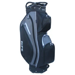 Rife RF LITE Cart Bag UNISEX ONE SIZE BLK NAVY -Elite Golf Shop 400754 Black Silver Rife RF LITE Cart Bag 2new