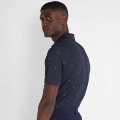 Calvin Klein CK Polo Monogram S22 MENS SS SMALL NVYARCICE -Elite Golf Shop 401863 Navy ArticIce Calvin Klein Monogram Polo Shirt 6