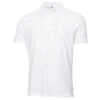 Calvin Klein CK Polo Monogram S22 MENS SS SMALL WHITEBLK -Elite Golf Shop 401863 White Black Calvin Klein Monogram Polo Shirt 1
