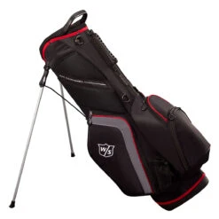 Wilson Staff Lite Stand Bag UNISEX ONE SIZE BLKCHARBLUE -Elite Golf Shop 401930 Black Charcoal Red Wilson Staff Lite Stand Bag 2 1