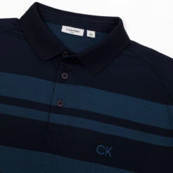 Calvin Klein CK Polo Marina S22 MENS SS SMALL OCEAN -Elite Golf Shop 401981 Navy Ocean Calvin Klein Marina Polo Shirt 4