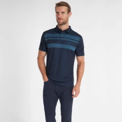Calvin Klein CK Polo Marina S22 MENS SS SMALL OCEAN -Elite Golf Shop 401981 Navy Ocean Calvin Klein Marina Polo Shirt 5