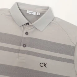 Calvin Klein CK Polo Marina S22 MENS SS SMALL PLATINUM -Elite Golf Shop 401981 Platinum Calvin Klein Marina Polo Shirt 4