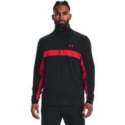 Under Armour UA Midlayer Storm HalfZip W22 MENS HZ L SMALL BLK RED
