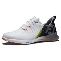 FootJoy FJ Fuel S22 ATHLETIC 7 MED WHBKOR -Elite Golf Shop 402928 White Black Orange FootJoy Fuel Shoes 4