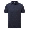 FootJoy FJ Polo Shoal Print S22 MENS SS SMALL NVY -Elite Golf Shop 403134 Navy FootJoy Shoal Print Polo Shirt 1