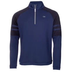 Calvin Klein CK Midlayer Tech S22 MENS HZ L SMALL BKWH -Elite Golf Shop 403658 Ink Navy Calvin Klein Tech Midlayer 1