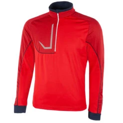 Galvin Green GGreen Midlayer Daxton S22 MENS HZ L SMALL BLKGRAN -Elite Golf Shop 403956 Red Navy White Galvin Green Daxton Midlayer 1