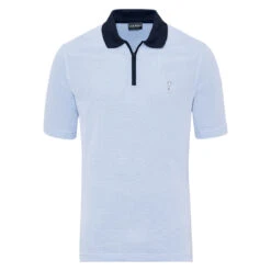 Golfino Polo Biarritz S22 MENS SS SMALL X PALE BL -Elite Golf Shop 404218 PaleBlue GOLFINO Biarritz Polo Shirt 1