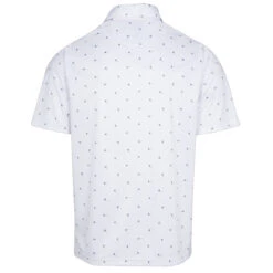 Greg Norman Gnorman Polo ML75 Pin Flag W22 MENS SS SMALL BLACK 4 -Elite Golf Shop 404524 White Greg Norman Mens ML75 Microlux Pin Flag Print Polo Shirt 2