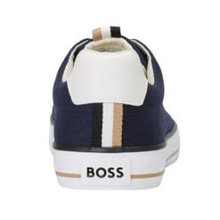 Hugo Boss Aiden Tenn S22 ATHLETIC 7 WHITE -Elite Golf Shop 404629 DarkBlue Hugo Boss Aiden Cotton Canvas Trainers 5
