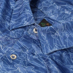 Greg Norman Gnorman Polo Lab SharkShad W22 MENS SS SMALL BLACK 4 -Elite Golf Shop 405247 blue 4