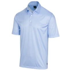 Greg Norman Gnorman Polo Micro Dash W22 MENS SS SMALL DESERTBLU -Elite Golf Shop 405409 DesertBlue Greg Norman Micro Dash Foulard Polo Shirt 1
