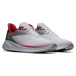 FootJoy FJ Flex XP W22 ATHLETIC 7 MED WHTBLKRED -Elite Golf Shop 406004 White Black Red FootJoy Mens Flex XP Shoes 6