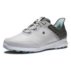 FootJoy FJ Stratos W22 ATHLETIC 4 WIDE WHTGRYBLU -Elite Golf Shop 406055 White Grey Blue FootJoy Ladies Stratos Shoes 4