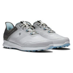 FootJoy FJ Stratos W22 ATHLETIC 4 WIDE WHTGRYBLU -Elite Golf Shop 406055 White Grey Blue FootJoy Ladies Stratos Shoes 5