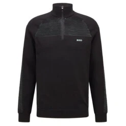 Hugo Boss Windtop Zandi W22 MENS LS SMALL MEDGREY -Elite Golf Shop 406877 Black Hugo Boss Zandi Midlayer 1