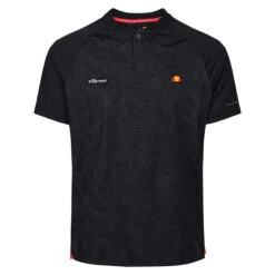 Ellesse Polo Mikia Print W22 MENS SS SMALL BLACK