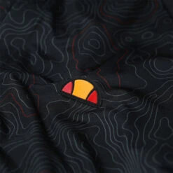 Ellesse Polo Mikia Print W22 MENS SS SMALL BLACK -Elite Golf Shop 407050 black 4