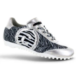 Duca Del Cosma Kubana S22 ATHLETIC 3.0 WHITE -Elite Golf Shop 407203 Silver Zebra Duca Del Cosma Kubana Ladies Shoes 5